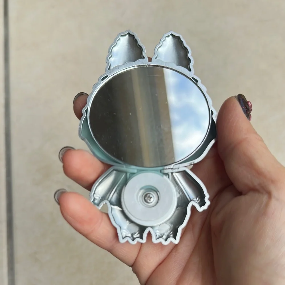 Silver Lafufu Character Phone Stand and Mirror